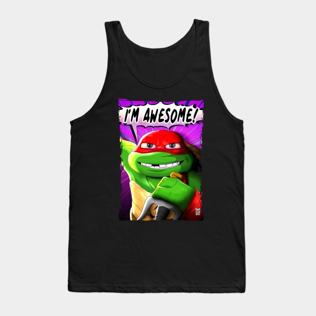 TMNT Mutant Mayhem Turtle I'm Awesome! Tank Top by nicitadesigns